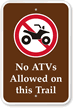 No ATVs Campground Park Sign (with Graphic)