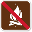 No Campfire Symbol Sign