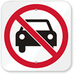 No Car Symbol Sign