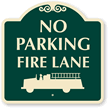 No Parking Fire Lane Sign