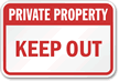 Private Property Keep Out Sign