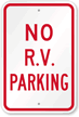 No RV Parking Sign