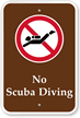No Scuba Diving   Campground & Park Sign