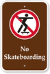 No Skateboarding Campground Park Sign