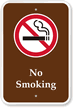 No Smoking Campground Park Sign with Graphic