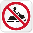 No Snowmobiling Symbol Sign