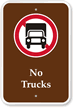 No Trucks   Campground, Guide & Park Sign