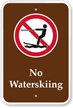 No Waterskiing Campground Park Sign