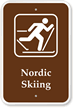 Nordic Skiing Campground Park Sign
