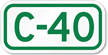 Parking Space Sign C 40