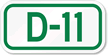 Parking Space Sign D 11