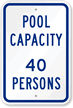 Pool Max Capacity Persons Sign