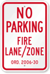 New Jersey, Princeton Fire Lane No Parking Sign