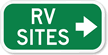 RV (With Right Arrow) Sign