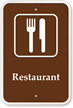 Restaurant - Campground, Guide & Park Sign