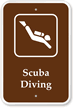 Scuba Diving - Campground, Guide & Park Sign