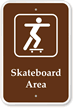 Skateboard Area Campground Park Sign