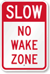 SLOW NO WAKE ZONE Vinyl Decal – High Gloss Adhesive Sign – LEETPRINTS – Indoor/Outdoor