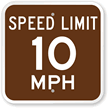 Speed Limit 10 MPH Sign