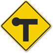 T Junction Road Symbol Sign