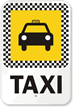 Taxi with Graphic Sign