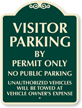 Visitor Parking By Permit Only SignatureSign
