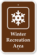 Winter Recreation Area - Campground & Park Sign