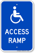 Access Ramp Handicap Sign