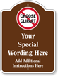 Add Wording Instructions Clipart Custom Dome Top Sign