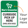 Add Your Phone Number And Logo Custom Curbside Pickup Sign