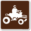 All Terrain Vehicle Symbol Sign For Campsite