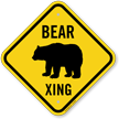 Bear Xing Animal Crossing Sign