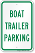 Boat Trailer Parking Sign