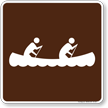 Canoeing Symbol Sign For Campsite