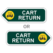 Cart Return Golf Course Sign