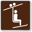 Chairlift Symbol Sign For Campsite