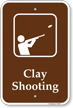 Clay Shooting Campground Sign With Symbol