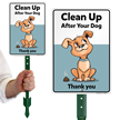 Clean Up After Your Dog LawnPuppy Sign And Stake Kit