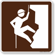 Climbing (Rock) Symbol Sign For Campsite