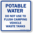 Colorado Potable Water Campsite Sign 