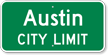 Custom Austin City Limit Sign