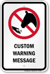 Custom Do Not Feed Horse Warning Sign