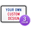 3 Color Printed Customizable Aluminum Horizontal Sign