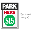 Custom Park Here Sidewalk Sign