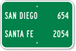 Custom San Diego Santa Fe City Sign