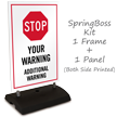 Custom Stop Instructions Sidewalk Sign
