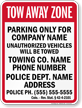 Custom Colorado Tow Away Sign