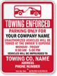 Custom Nebraska Tow Away Sign