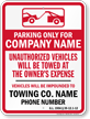 Custom Rhode Island Tow Away Sign