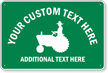 Custom Crossing Sign with Tractor Graphic